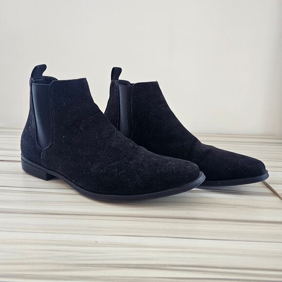 asos Black Men's Chelsea Ankle Boots Size S - Picture 1 of 9